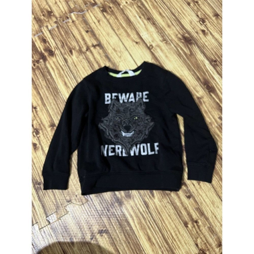 Hm H&M Kids Beware Werewolf Sweater 3D Sz 4-6Y